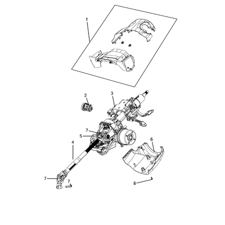 Jeep Grand Cherokee 2021-Present Steering Column And Intermediate Shaft Steering Column