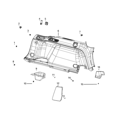 Jeep Grand Cherokee 2021-Present Panels – Moldings – Scuff Plates, Pillar, Cowl, 1/4 Panel Trim And Cargo Covers Clip