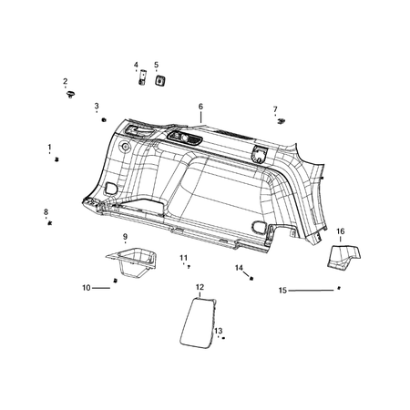 Jeep Grand Cherokee 2021-Present Panels – Moldings – Scuff Plates, Pillar, Cowl, 1/4 Panel Trim And Cargo Covers Drawer