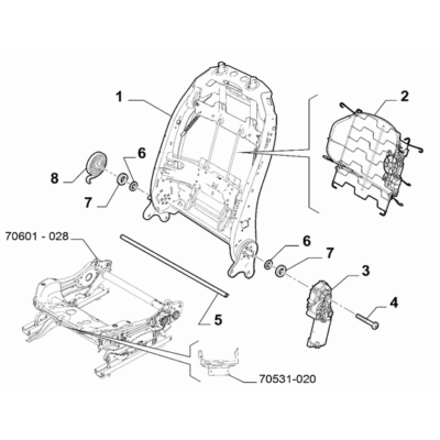 Jeep Renegade 2015-Present Front Seats Electric Motor