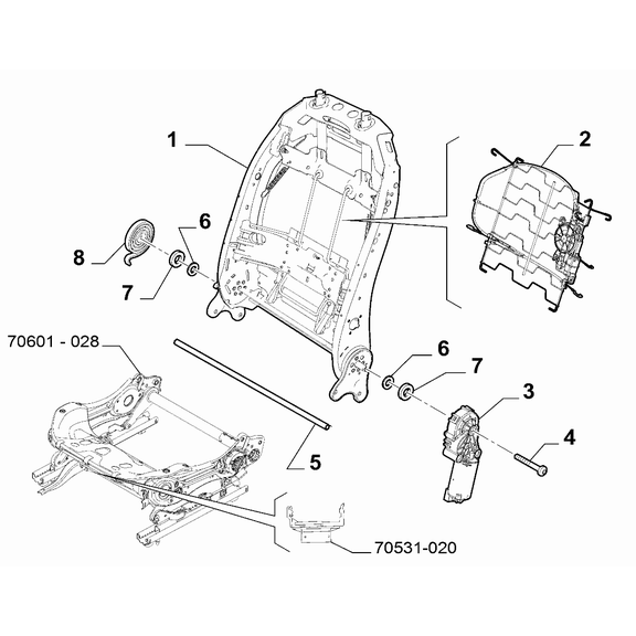 Jeep Renegade 2015-Present Front Seats Framing