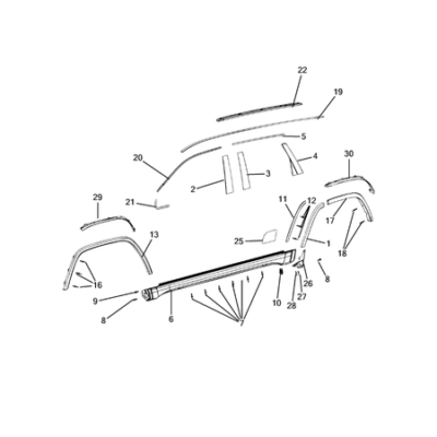 Jeep Grand Cherokee 2011-2020 Moldings And Ornamentation Clip