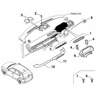 Jeep Avenger 2023-Present Instrument Panel Ornament