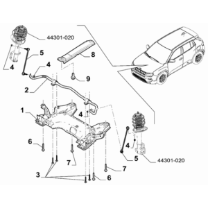 Jeep Avenger 2023-Present Front Suspension Boot