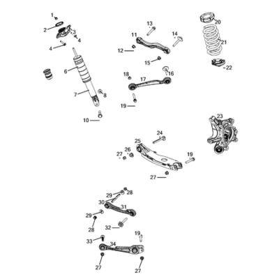 Jeep Grand Cherokee 2021-Present Rear Suspension And Cradle Spring