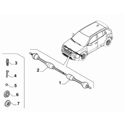 Jeep Avenger 2023-Present Axle Shafts Nut