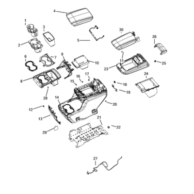 Jeep Grand Cherokee 2021-Present Consoles Console