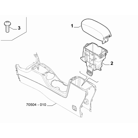 Jeep Renegade 2015-Present Dashboard (Console) Screw