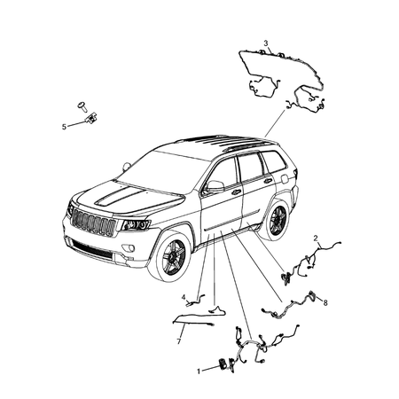 Jeep Grand Cherokee 2011-2020 Wiring-Body And Accessories Cable Harness