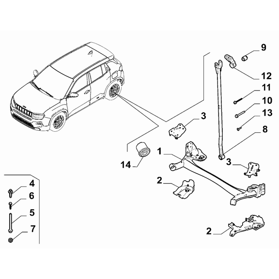 Jeep Avenger 2023-Present Rear Suspension Nut