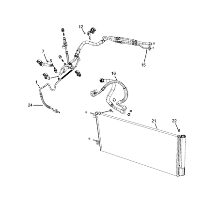 Jeep Compass 2017-Present Air Conditioner And Heater Plumbing Pipe