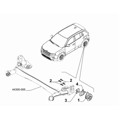 Jeep Avenger 2023-Present Rear Stub Shaft Hub