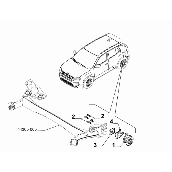 Jeep Avenger 2023-Present Rear Stub Shaft Screw