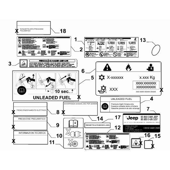 Jeep Avenger 2023-Present Prescription And Information Name Plate Plate