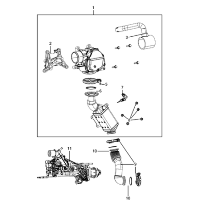 Jeep Compass 2017-Present Egr Cooling System Pipe