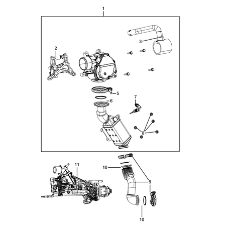 Jeep Compass 2017-Present Egr Cooling System Sleeve