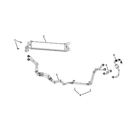 Jeep Wrangler 2018-Present Transmission Oil Cooler And Lines Screw And Washerassy