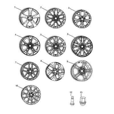 Jeep Grand Cherokee 2021-Present Wheels, Tires And Hardware Antitheft Kit