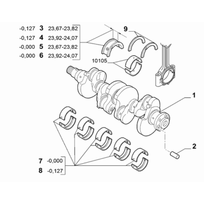 Jeep Renegade 2015-Present Crankshaft And Flywheel Big End Shells