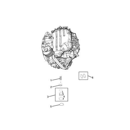 Jeep Compass 2017-Present Valve Body, Accumulator, Solenoid And Parking Sprag Spring