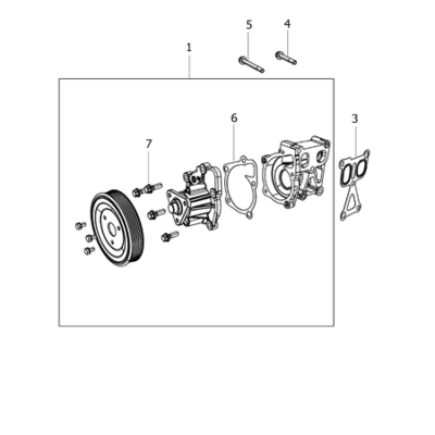 Jeep Renegade 2015-Present Water Pump And Lines Screw