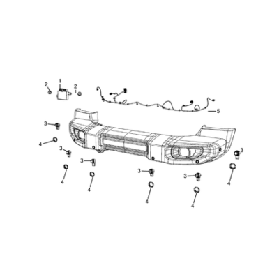 Jeep Wrangler 2018-Present Park Assist Ring