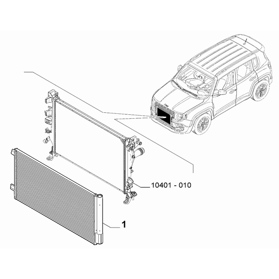 Jeep Renegade 2015-Present Ventilation And Heating Condenser