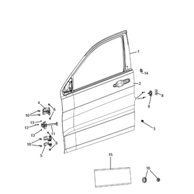 Jeep Grand Cherokee 2021-Present Front Door Screw And Washerassy