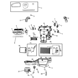 Jeep Grand Cherokee 2011-2020 Air Conditioner And Heater Units Electric Motor