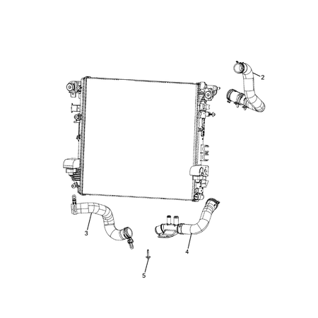 Jeep Wrangler 2018-Present Radiator And Related Parts; Charge Air Cooler Hose