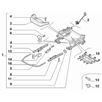 Jeep Renegade 2015-Present Front Seats Bracket