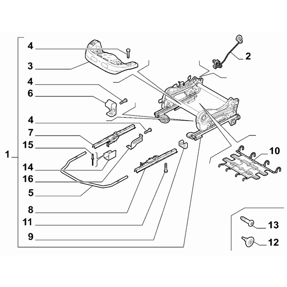 Jeep Renegade 2015-Present Front Seats Framing