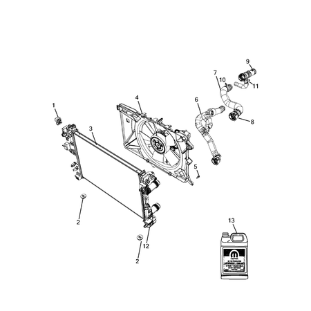 Jeep Compass 2017-Present Radiator And Related Parts; Charge Air Cooler Screw And Washerassy