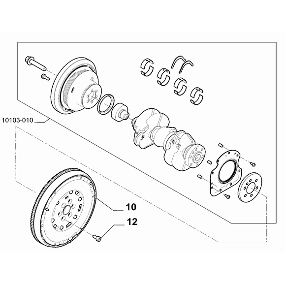 Jeep Avenger 2023-Present Crankshaft And Flywheel Screw