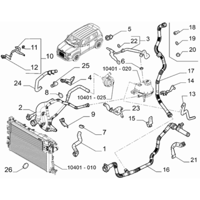 Jeep Renegade 2015-Present Radiator And Leads Bracket