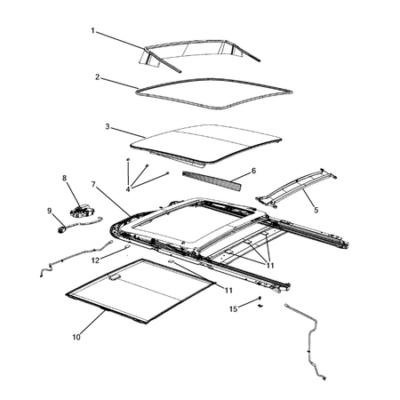 Jeep Grand Cherokee 2021-Present Sunroof Curtain