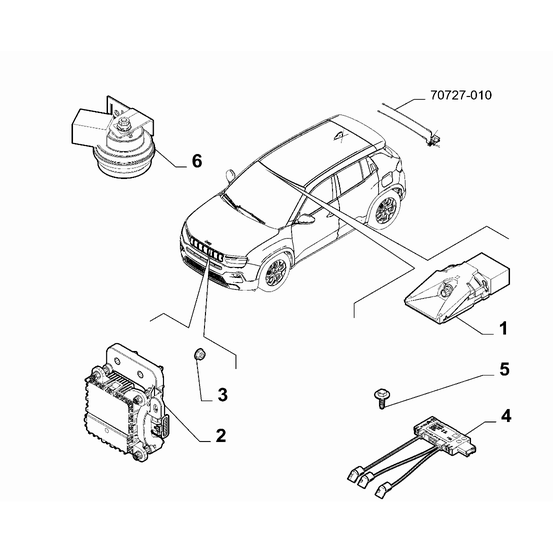 Jeep Avenger 2023-Present Signalling Devices Warning Horn