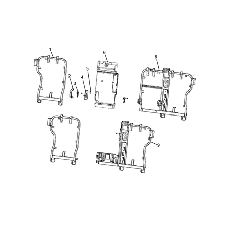 Jeep Compass 2017-Present Rear Seats – Second Row Adjusters, Recliners, Shields And Risers Clip