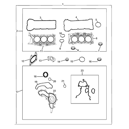 Jeep Grand Cherokee 2011-2020 Engine Identification, Service Engines & Engine Service Kits Seal Gasket