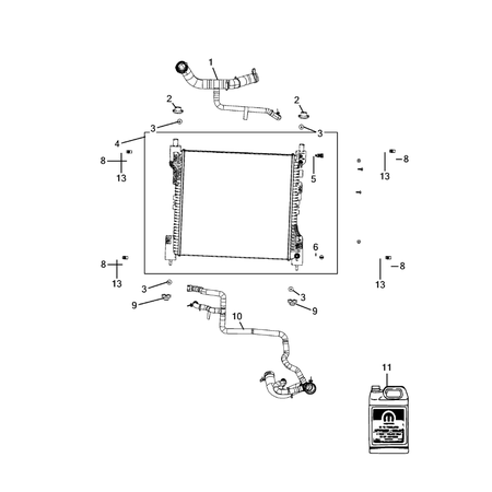 Jeep Grand Cherokee 2021-Present Radiator And Related Parts; Charge Air Cooler Screw