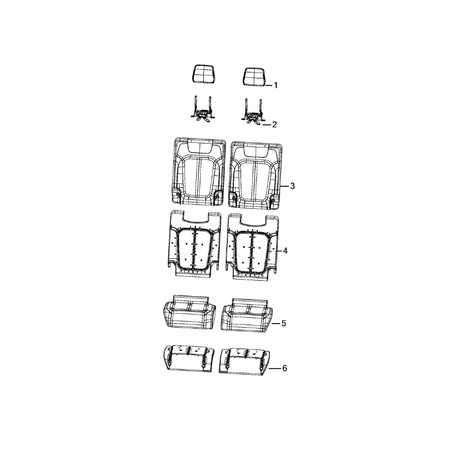 Jeep Grand Cherokee 2021-Present Rear Seats – Third Row Cushion Lining