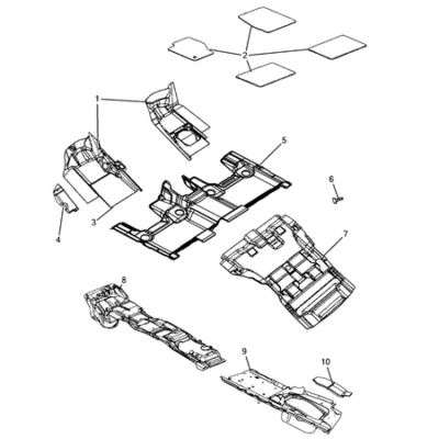 Jeep Grand Cherokee 2011-2020 Carpets, Floor Mats, Load Floor, And Silencers Footrest