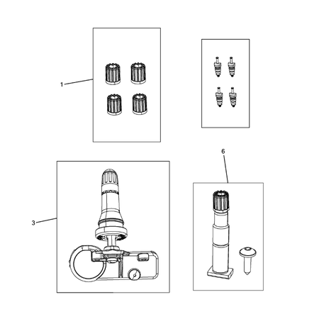 Jeep Wrangler 2018-Present Tire Monitoring System Cap