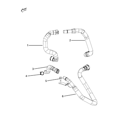 Jeep Cherokee 2014-2018 Air Conditioner And Heater Plumbing Hose