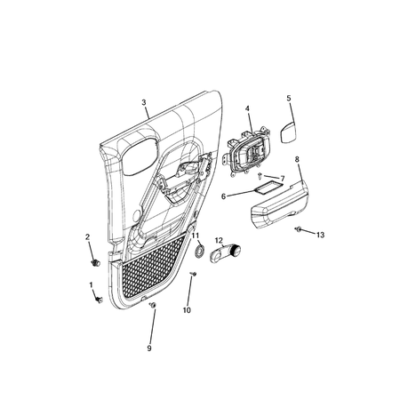 Jeep Wrangler 2018-Present Door Trim Panels – Front And Rear Armrest