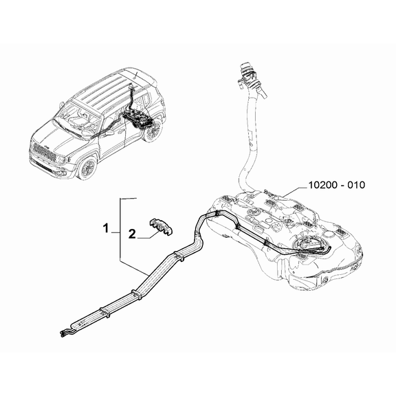 Jeep Renegade 2015-Present Fuel Tank Pipeline Clip