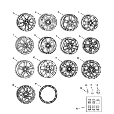 Jeep Wrangler 2018-Present Wheels, Tires And Hardware Wheel