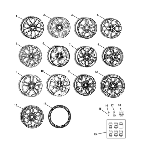 Jeep Wrangler 2018-Present Wheels, Tires And Hardware Screw