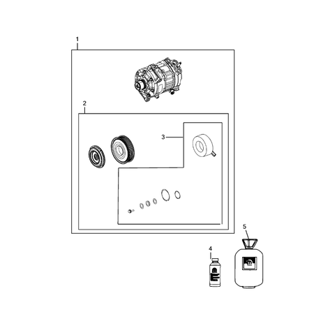 Jeep Grand Cherokee 2021-Present Air Conditioner Compressor And Mounting Pulley