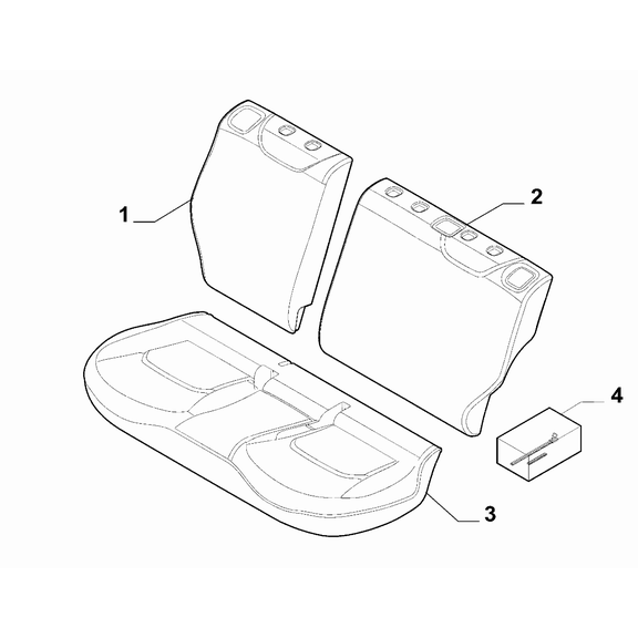 Jeep Renegade 2015-Present Rear Seat Lining Kit Tools